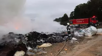 Ordu'da Hacimli ve Katı Atık Toplama Merkezi'nde Yangın Çıktı