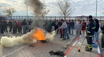 Babaeski KYK Yurdu'nda Yangın Eğitimi Verildi