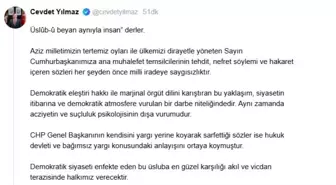 Cevdet Yılmaz'dan CHP Liderine Tepki: 'Milli İradeye Saygısızlık'