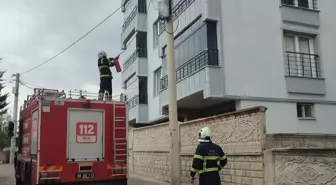 Siirt'te Elektrik Direğinde Yangın Söndürüldü