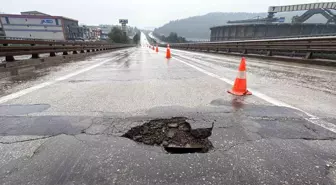 Karabük'teki Asit Köprüsü'nde Çatlaklar, Sürücüler İçin Tehlike Oluşturuyor