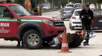Kütahya'da Trafik Kazası: Motosiklet Sürücüsü Yaralandı