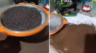 Marketten aldığı çayı eleyen vatandaş isyan etti: Bize çamur içiriyorlar