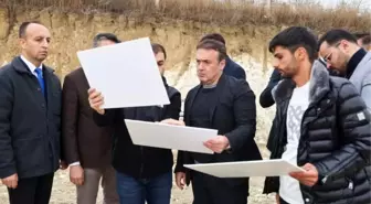 Bilecik'te Ertuğrulgazi Devlet Hastanesi İnşaatında İnceleme