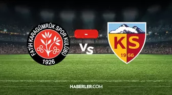 Fatih Karagümrük Kayserispor maçı kaç kaç, bitti mi? MAÇ SONUCU! Fatih Karagümrük Kayserispor golleri kim attı, canlı maç anlatımı!