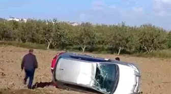 Hatay'da Otomobil Tarlaya Uçtu, Sürücü Hafif Yaralandı