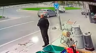 İstanbul'da İlginç Kaza Anları Güvenlik Kamerasında