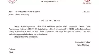 Sinop'ta Kruvaziyer ve Yat Limanı İhalesi Tamamlandı