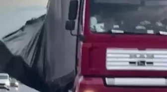 Kuzey Marmara Otoyolu'nda TIR'ın Zikzakla İlerleyişi Tehlike Yarattı