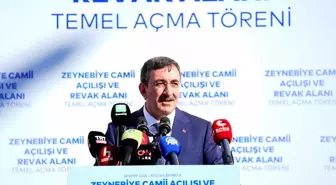 Cumhurbaşkanı Yardımcısı Yılmaz, Zeynebiye Camii Açılışı ve Revak Alanı Temel Açma Töreni'nde konuştu Açıklaması