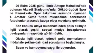 Pamukkale'de Amatör Lig Maçında Kavga: Polis Biber Gazı Kullandı