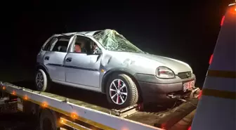 Edirne'de Kontrolden Çıkan Otomobil Takla Attı: 2 Yaralı