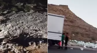 Skandal görüntü kamerada! Kovalar dolusu yoğurdu döküp gittiler