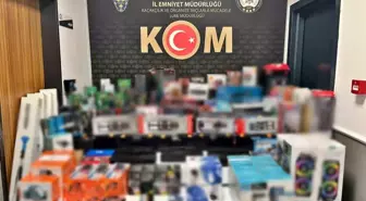 Afyonkarahisar'da Kaçak Elektronik Ürün Operasyonu