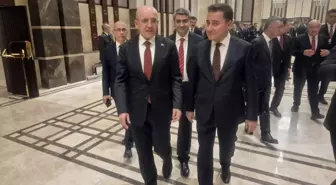 Ali Babacan ve Mehmet Şimşek, 29 Ekim resepsiyonunda yan yana