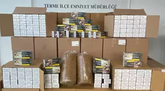 Samsun'da Kaçak Makaron ve Tütün Ele Geçirildi