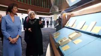 Emine Erdoğan, Almanya Başbakanı Merz'in eşiyle Millet Kütüphanesi'ni ziyaret etti