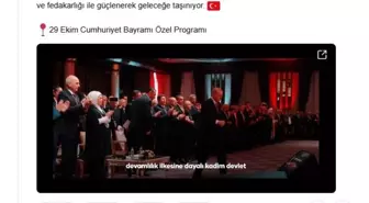 Emine Erdoğan'dan 29 Ekim Özel Programı'na ilişkin paylaşım