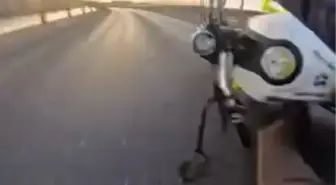 Esenyurt'ta Motosiklet Kazası Kask Kamerasına Yansıdı