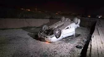 Kırıkkale'de Takla Atan Otomobilin Sürücüsü Yaralandı