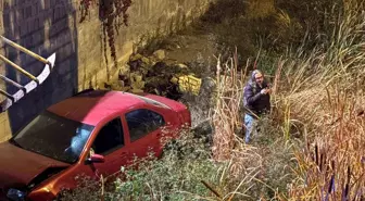 Kayseri'de Otomobil 5 Metrelik Kanala Uçtu