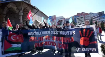 Erzurum'da Sağlık Çalışanlarından Gazze İçin 103 Haftalık Protesto