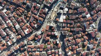 Gebze'de Yıkılan Binanın Etraftaki Binaları Dron ile Görüntülendi