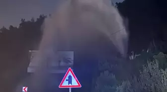 Bodrum'da Ana Su İsale Hattında Patlama: Tonlarca Su Boşa Aktı