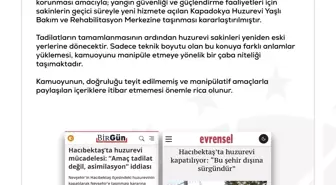 Dezenformasyonla Mücadele Merkezi'nden Huzurevi Açıklaması