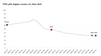 Ekim Ayı Enflasyonu Açıklandı: Tüketici Enflasyonu Yıllık Yüzde 32,87