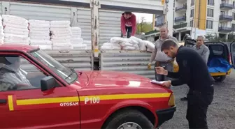 Eynesil'de Çiftçilere Tarım Kireci Tedarik Edildi