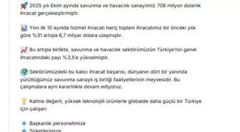 Savunma ve Havacılık İhracatı Yüzde 3,5'e Yükseldi