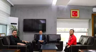 Dünya Bedensel Engelliler Şampiyonası Şampiyonu Çağdaş Kaya'dan Ziyaret