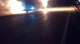 Eskipazar'da Yolcu Otobüsünde Yangın Çıktı