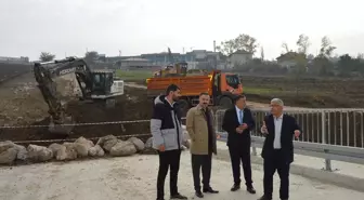 Kaymakam Ayvat ve Belediye Başkanı İkiz köprü ve yol çalışmalarını inceledi