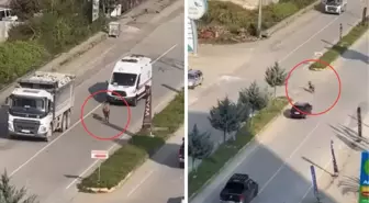 Sahibinin elinden kaçtı, trafiği birbirine kattı
