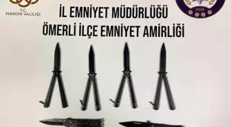 Mardin'de Seyyar Satıcıda Kaçak Bıçaklar Ele Geçirildi