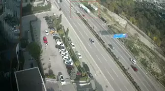 İki motosikletlinin yaralandığı kazada yeni güvenlik kamerası ortaya çıktı