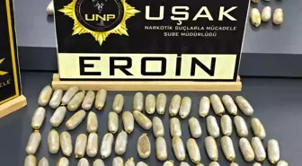 Uşak'ta Narkotik Operasyonu: 1 Kilo 100 Gram Eroinle İki Şüpheli Tutuklandı