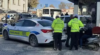 Edirne'de Motosiklet Kullanıcılarına Yönelik Trafik Denetimi