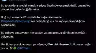 Emine Erdoğan'dan 'Milli Ağaçlandırma Günü' mesajı