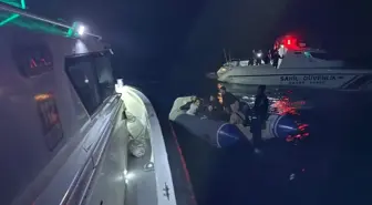 Seferihisar Açıklarında Düzensiz Göçmen Operasyonu