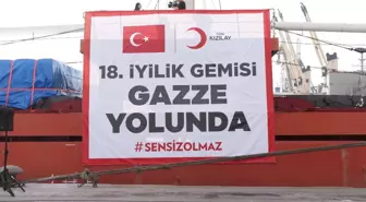 Türk Kızılay, Gazze'ye 18. İyilik Gemisi ile Yardım Gönderdi