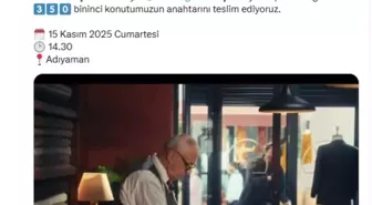 350 bininci afet konutu, Cumhurbaşkanı Erdoğan'ın katılımıyla teslim edilecek