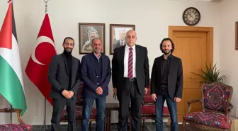 'Le Trio Joubran' müzik grubu, Filistin Ankara Büyükelçisi Jaish'i ziyaret etti