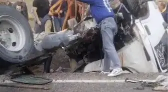 Kayseri'de Otobüsle Çarpışan Kamyonet Devrildi: 1 Ölü, 2 Yaralı