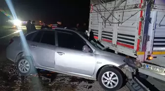 Adana'da Kamyona Çarpan Otomobilde İki Kişi Yaralandı
