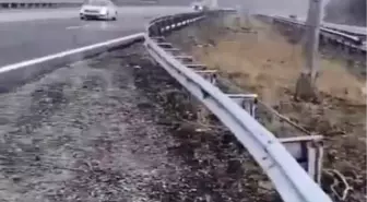 Bolu'nun Gerede İlçesinde Kısa Süreli Kar Yağışı