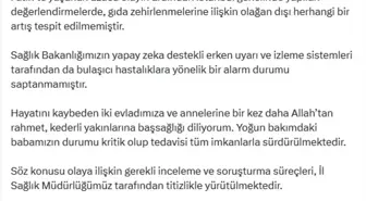 İstanbul'daki Gıda Zehirlenmeleri Üzerine Açıklama