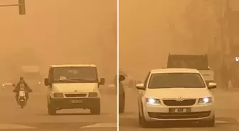 Şanlıurfa'da toz taşınımı! Şehir resmen kızıla boyandı